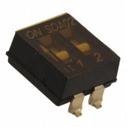 10 pcs : SDA02H0SB - SWITCH SLIDE DIP SPST 0.025A 24V
