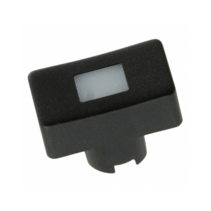 10 pcs : 1QS096 - CAP TACT RECT BLK/FROST WHT LENS