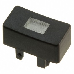 10 pcs : 1Q091 - CAP TACT RECT BLK/TRANS LENS
