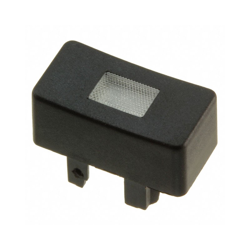 10 pcs : 1Q091 - CAP TACT RECT BLK/TRANS LENS
