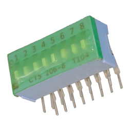 10 pcs : 206-8RAST - SWITCH SLIDE DIP SPST 0.05A 24V