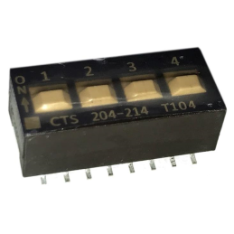 10 pcs : 204-214ST - SWITCH SLIDE DIP DPST 0.05A 24V