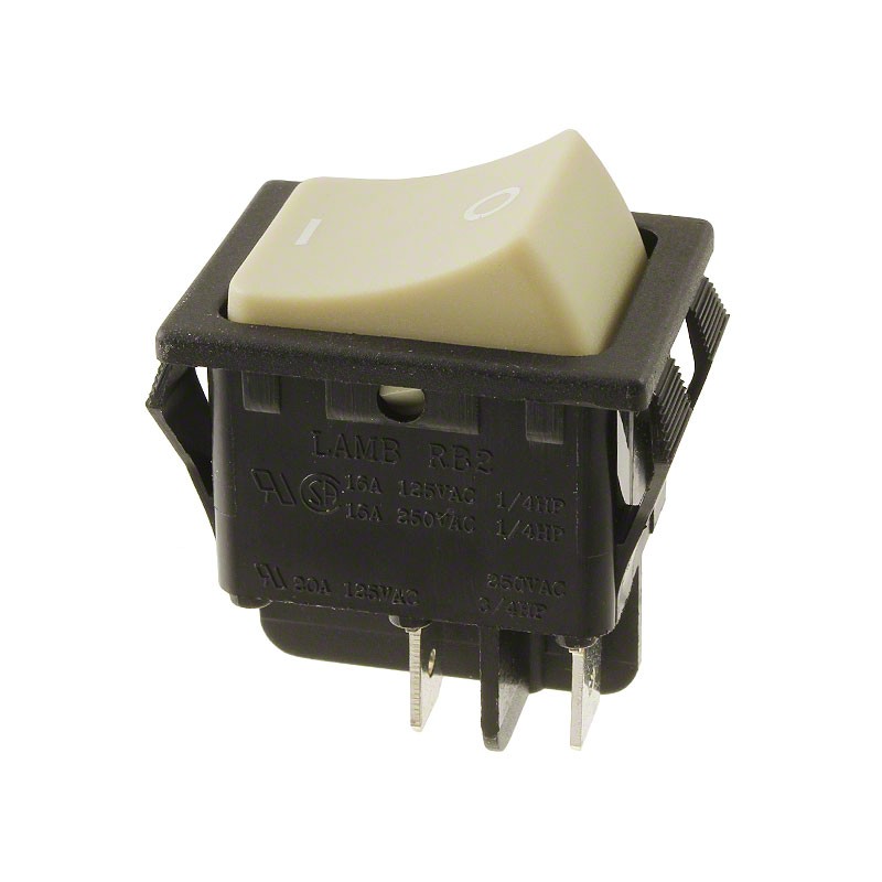 10 pcs : RB242D142R - SWITCH ROCKER DPST 20A 125V