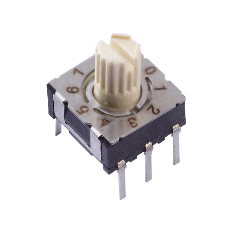 10 pcs : 220ADC10 - SWITCH ROTARY DIP BCD 0.1A 50V