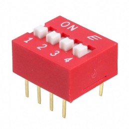 10 pcs : KAS1104ET - SWITCH SLIDE DIP SPST 0.025A 24V
