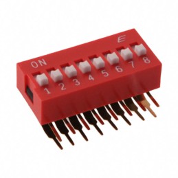 10 pcs : KAS2108ET - SWITCH SLIDE DIP SPST 0.025A 24V
