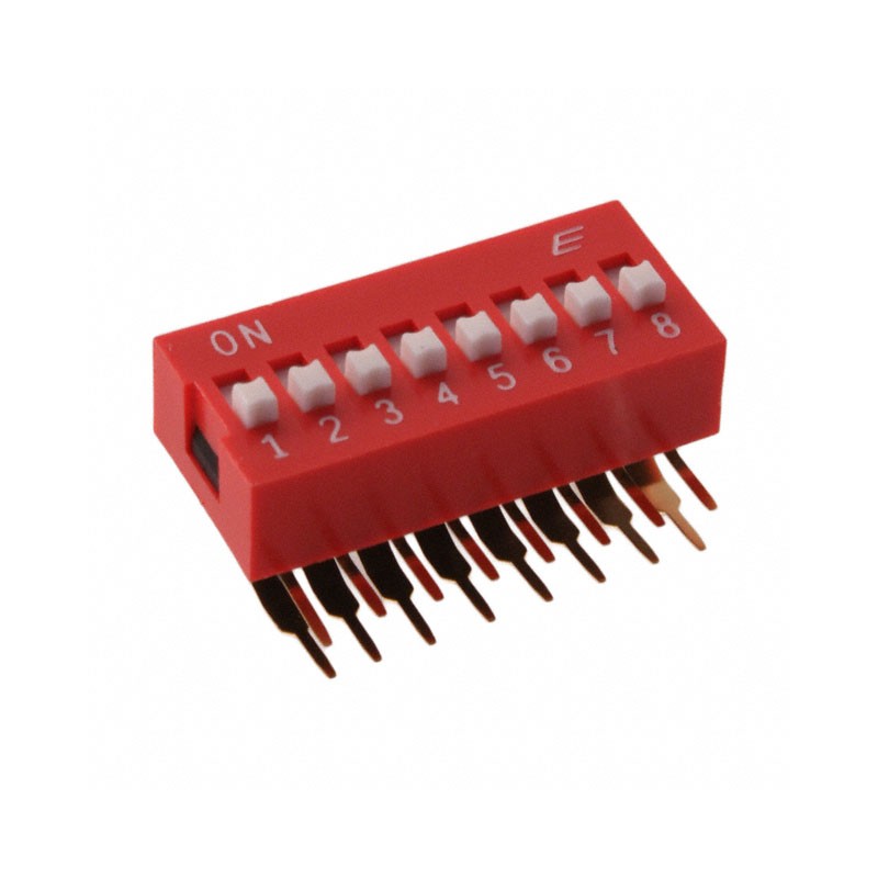 10 pcs : KAS2108ET - SWITCH SLIDE DIP SPST 0.025A 24V
