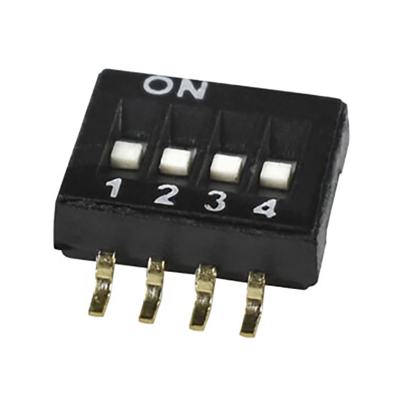 10 pcs : DS05-127-2-04BK-SMT-TR - SWITCH SLIDE DIP SPST 0.025A 24V