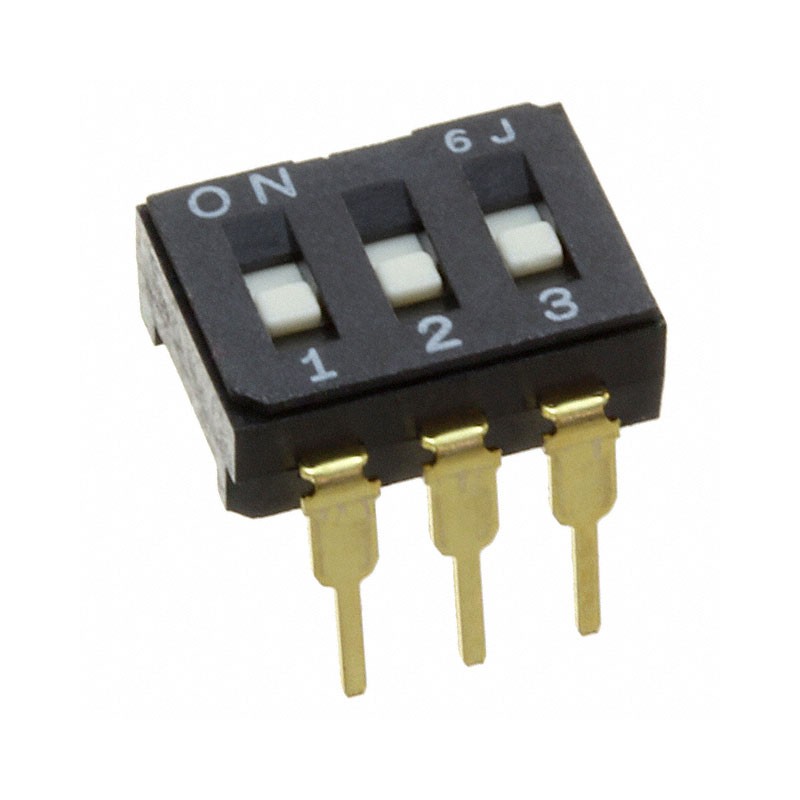 10 pcs : CFS-0301MC - SWITCH SLIDE DIP SPST 0.1A 6V