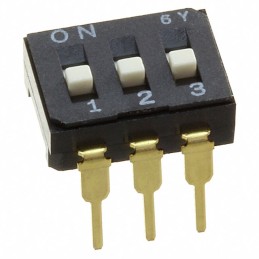 10 pcs : CFS-0302MC - SWITCH SLIDE DIP SPST 0.1A 6V