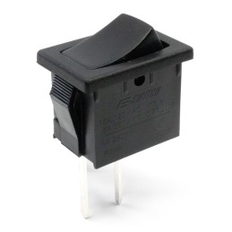 10 pcs : R1966ABLKBLKEP - SWITCH ROCKER SPST 15A 125V