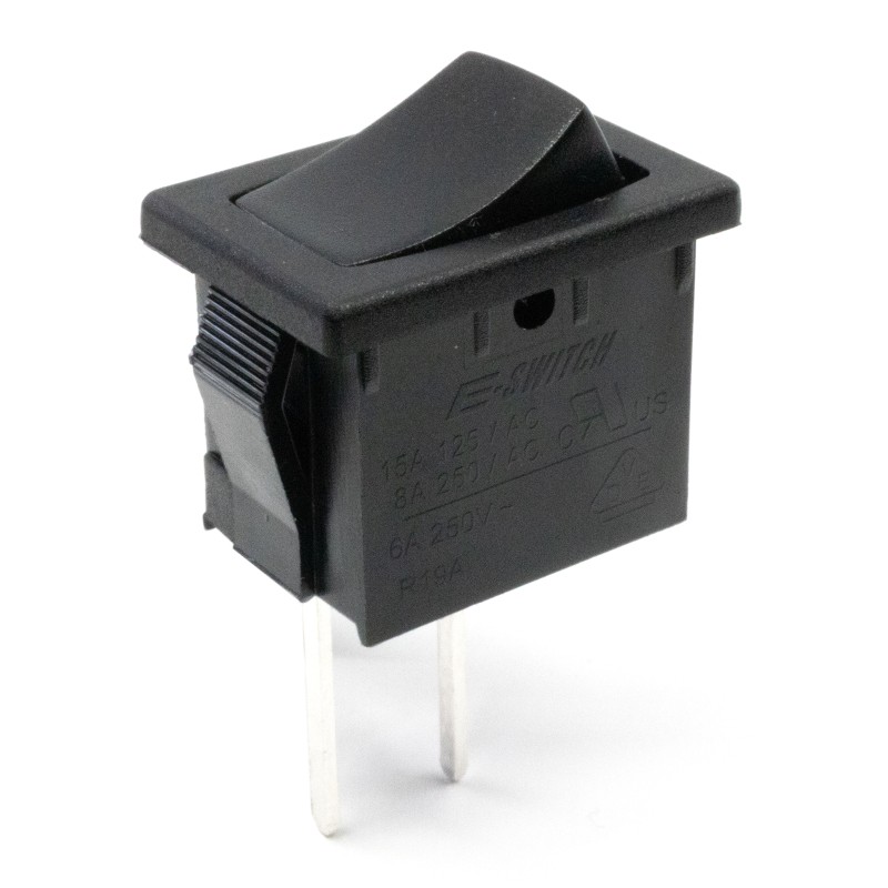 10 pcs : R1966ABLKBLKEP - SWITCH ROCKER SPST 15A 125V