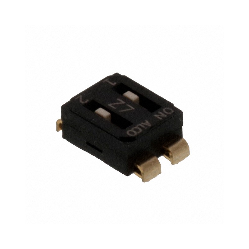 10 pcs : EDS02SNRNTU04Q - SWITCH SLIDE DIP SPST 0.025A 24V