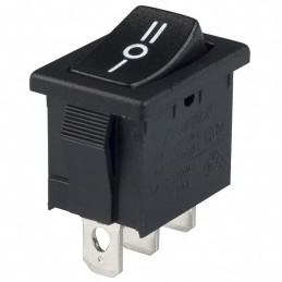 10 pcs : R1966DBLKBLKCF - SWITCH ROCKER SPDT 15A 125V