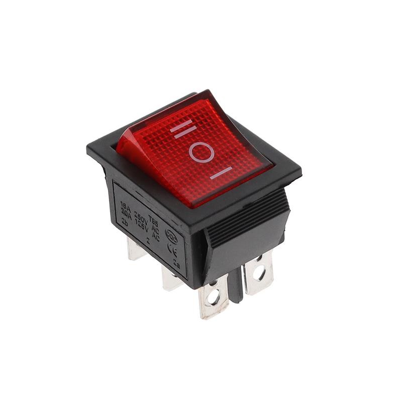 10 pcs : SW-R1-4E-E-LR63-0 - SWITCH ROCKER DPDT 20A 125V