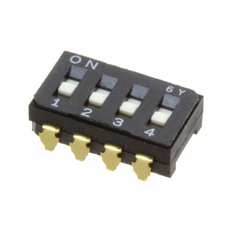 10 pcs : CFS-0401MA - SWITCH SLIDE DIP SPST 0.1A 6V