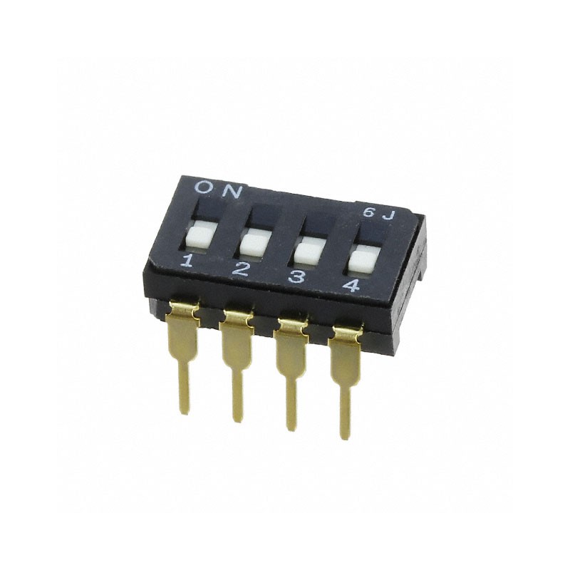 10 pcs : CFS-0401MC - SWITCH SLIDE DIP SPST 0.1A 6V