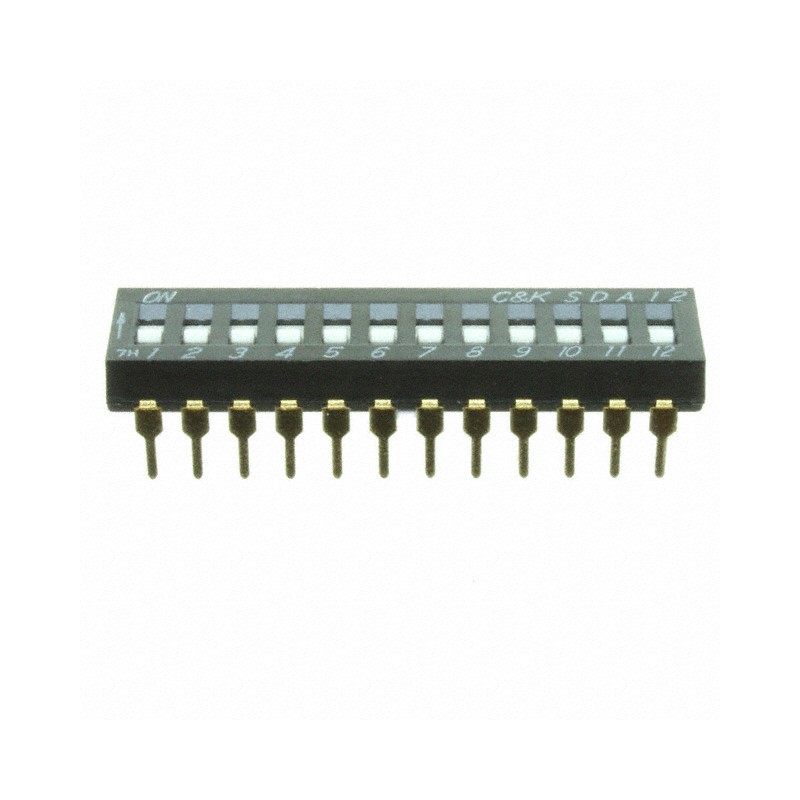 10 pcs : SDA12H0BD - SWITCH SLIDE DIP SPST 0.025A 24V