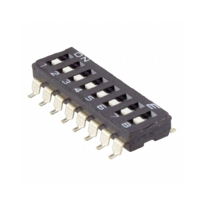 10 pcs : KAE08TGGT - SWITCH SLIDE DIP SPST 0.025A 24V