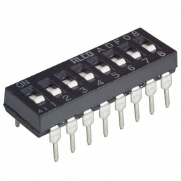 10 pcs : 1-1825002-3 - SWITCH SLIDE DIP SPST 0.025A 24V
