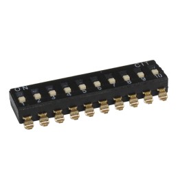 10 pcs : KJ10RTR - SWITCH SLIDE DIP SPST 0.025A 24V