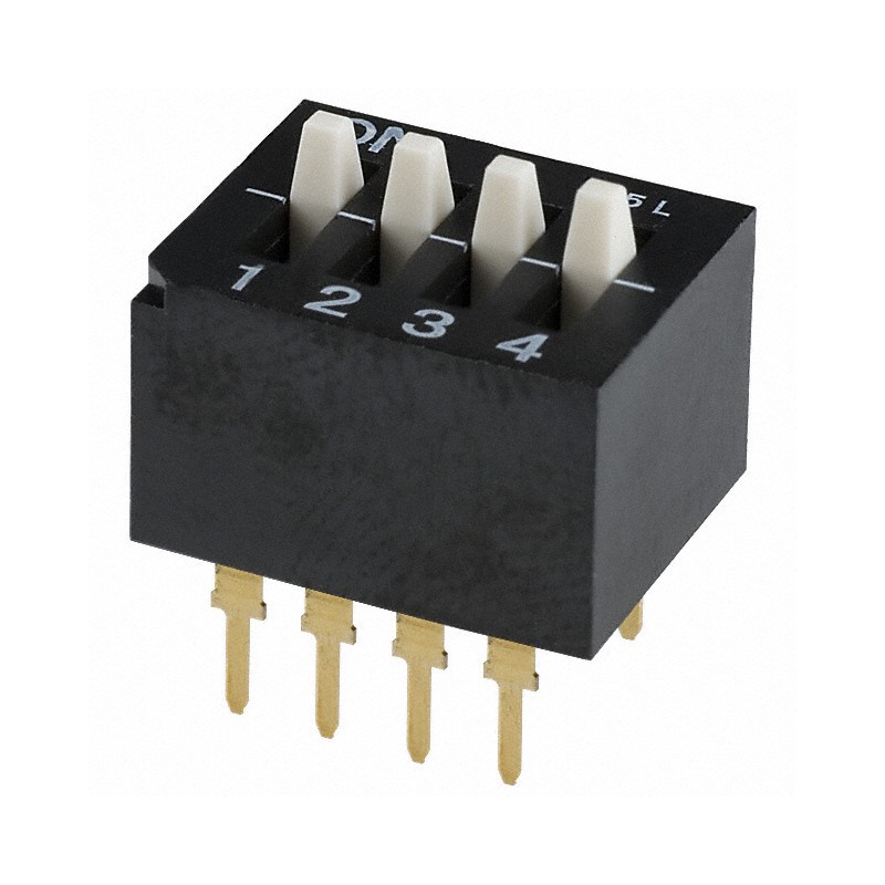 10 pcs : CES-0402MC - SWITCH SLIDE DIP SPST 0.1A 6V