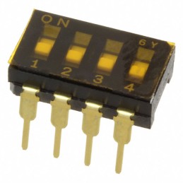 10 pcs : CFS-0400MC - SWITCH SLIDE DIP SPST 0.1A 6V
