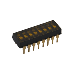 10 pcs : SDA01H1BD - SWITCH SLIDE DIP SPST 0.025A 24V