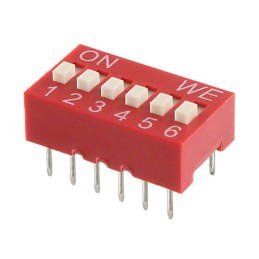 10 pcs : 418117270906 - SWITCH SLIDE DIP SPST 0.025A 24V