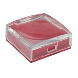 10 pcs : AT3073JC - CAP PUSHBUTTON SQUARE CLEAR/RED