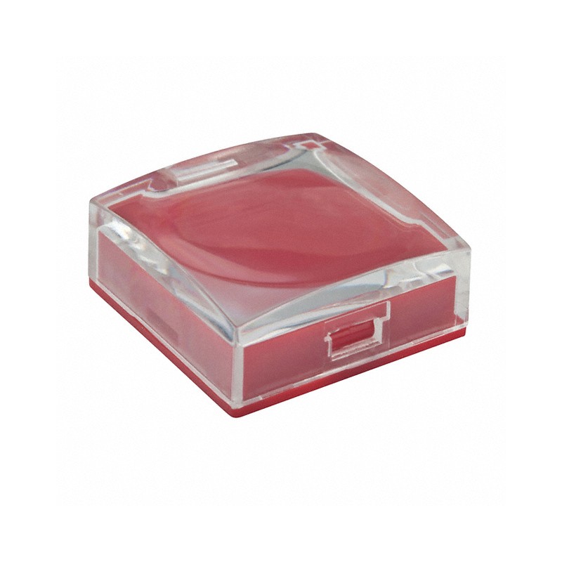 10 pcs : AT3073JC - CAP PUSHBUTTON SQUARE CLEAR/RED