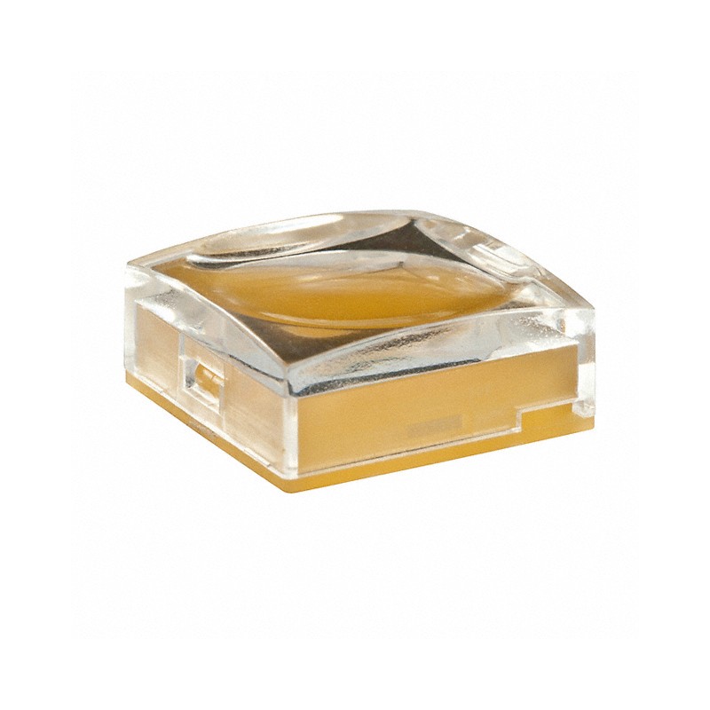 10 pcs : AT3074JD - CAP PUSHBUTTON SQUARE CLR/AMBER