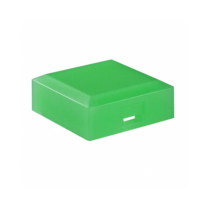 10 pcs : AT3075F - CAP PUSHBUTTON SQUARE GREEN