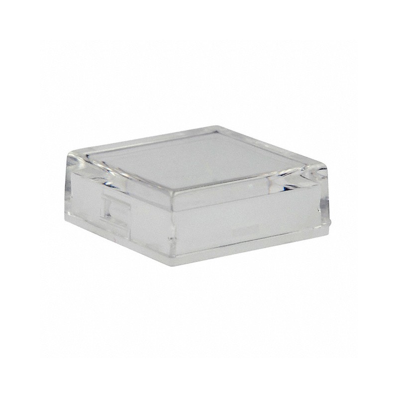 10 pcs : AT3076JB - CAP PUSHBUTTON SQUARE CLEAR/WHT