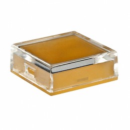 10 pcs : AT3076JD - CAP PUSHBUTTON SQUARE CLR/AMBER