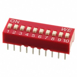 10 pcs : 418117270910 - SWITCH SLIDE DIP SPST 0.025A 24V