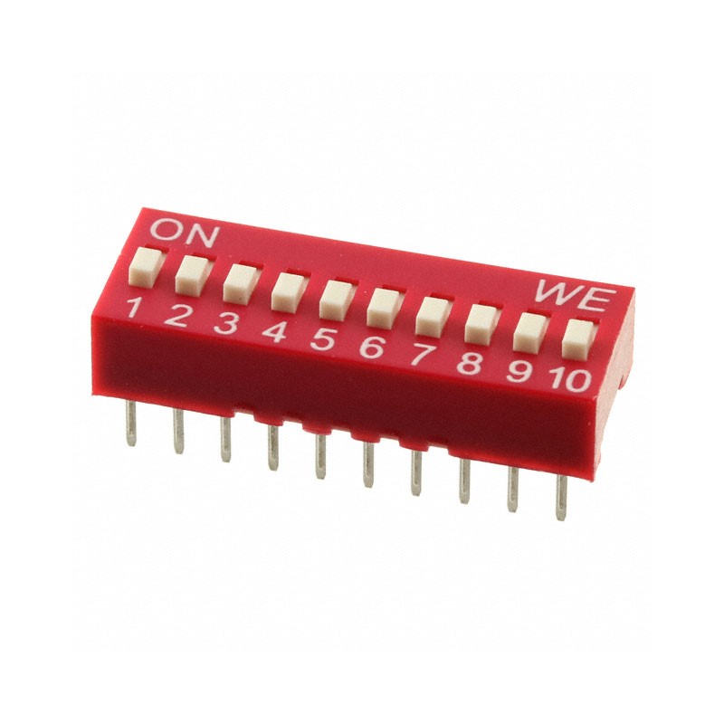 10 pcs : 418117270910 - SWITCH SLIDE DIP SPST 0.025A 24V