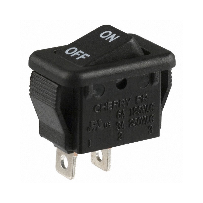 10 pcs : PRK22J5DBBNN - SWITCH ROCKER SPST 6A 125V