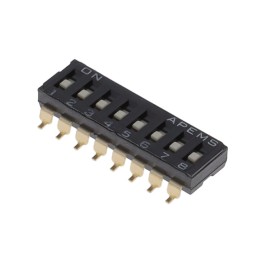 10 pcs : DMR08T - SWITCH SLIDE DIP SPST 0.025A 24V