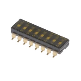 10 pcs : DMR08TTR - SWITCH SLIDE DIP SPST 0.025A 24V