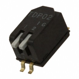 10 pcs : TDP02H1SBD1 - SWITCH PIANO DIP SPST 0.025A 24V