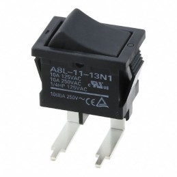 10 pcs : A8L-11-13N1 - SWITCH ROCKER SPST 10A 125V