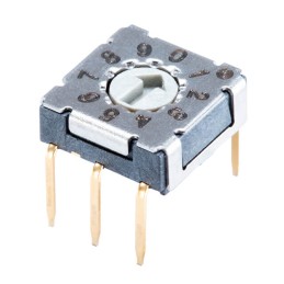 10 pcs : RDS-10S-7229-A-D - SWITCH ROTARY DIP BCD 0.1A 50V