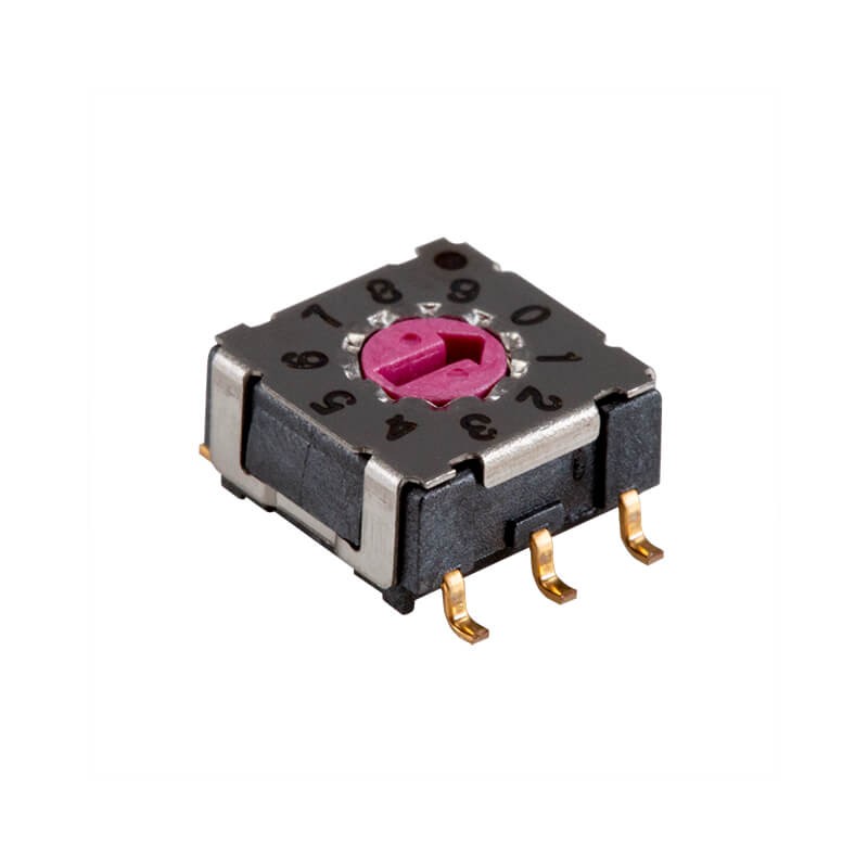 10 pcs : RDS-10S-74385-SMT - SWITCH ROTARY DIP BCD 0.1A 42V