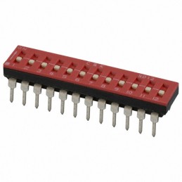10 pcs : SD12H0B - SWITCH SLIDE DIP SPST 0.1A 25V