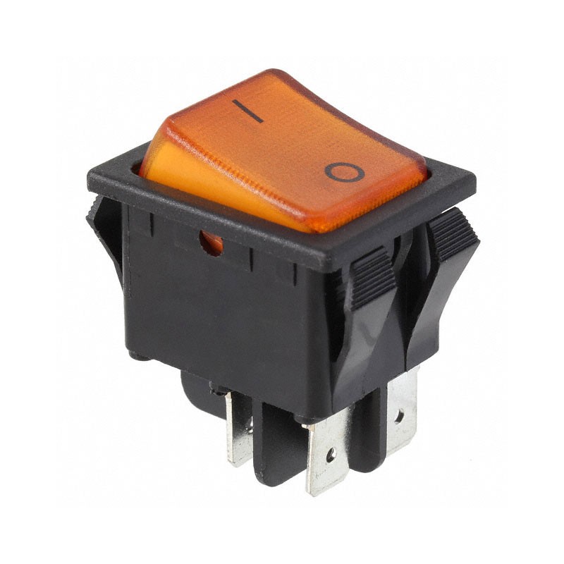 10 pcs : RB242D1011-127 - SWITCH ROCKER DPST 20A 125V