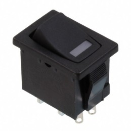 10 pcs : R1966ABLKBLKEFBLU - SWITCH ROCKER SPST 15A 125V