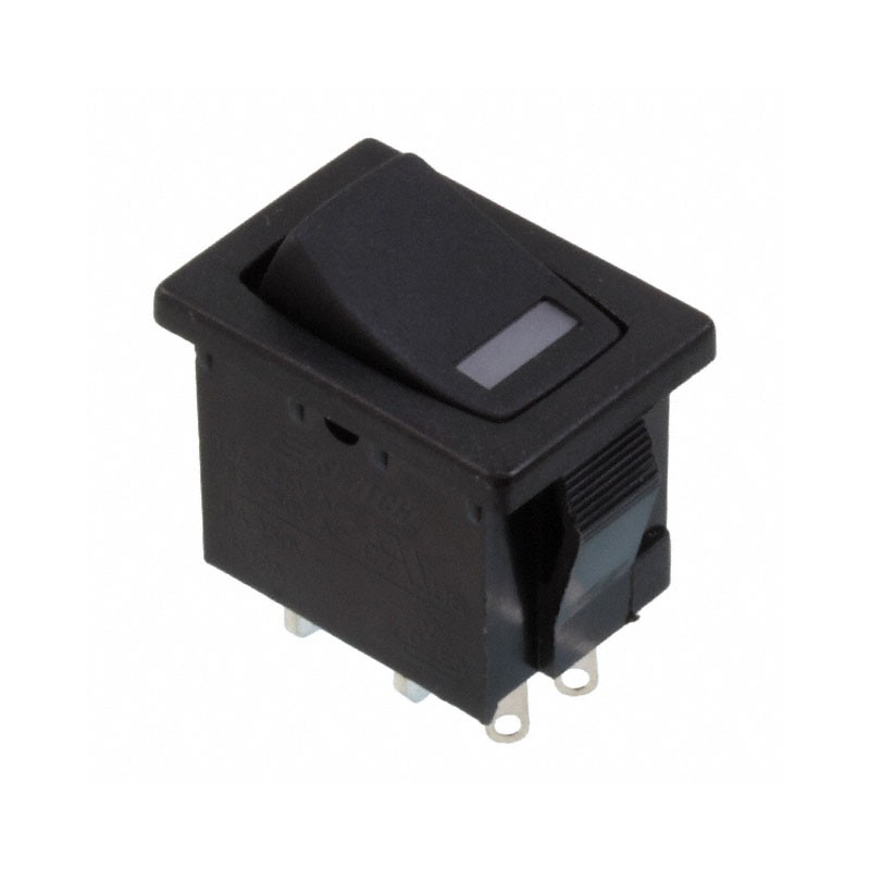 10 pcs : R1966ABLKBLKEFBLU - SWITCH ROCKER SPST 15A 125V