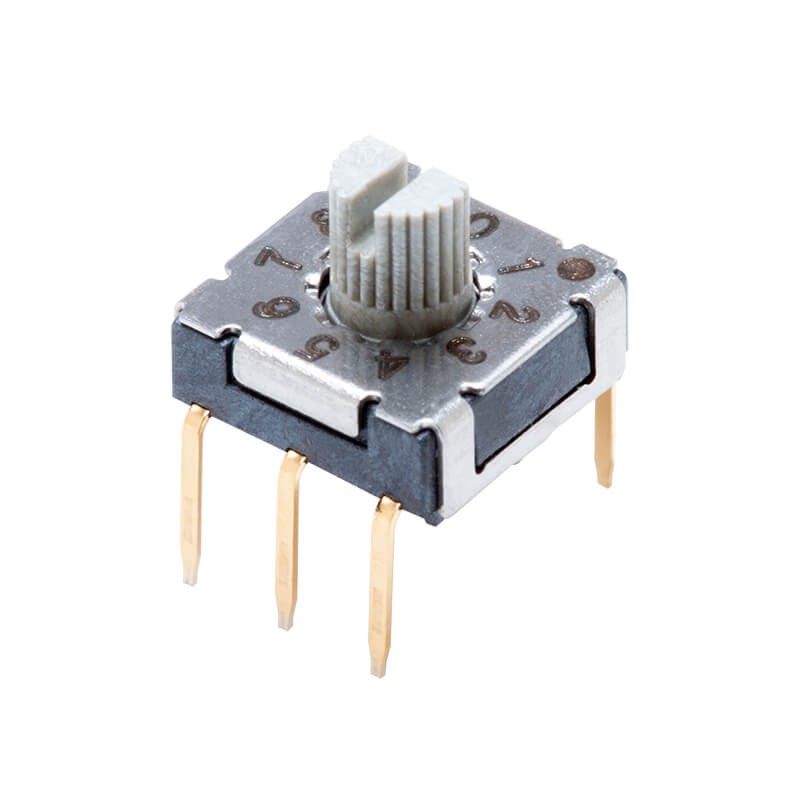 10 pcs : RDS-10S-7229-S-D - SWITCH ROTARY DIP BCD 0.1A 50V