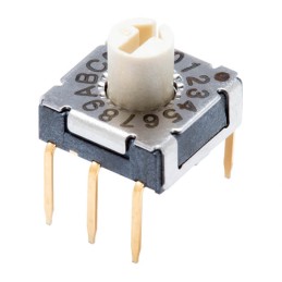 10 pcs : RDS-16S-7229-R-D - SWITCH ROTARY DIP HEX 0.1A 50V